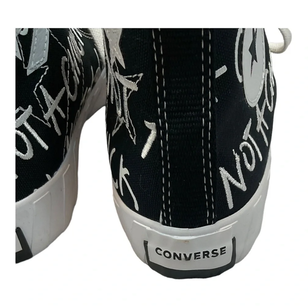 Converse High Top Not A Chuck Untitled Black White Kids Size 7